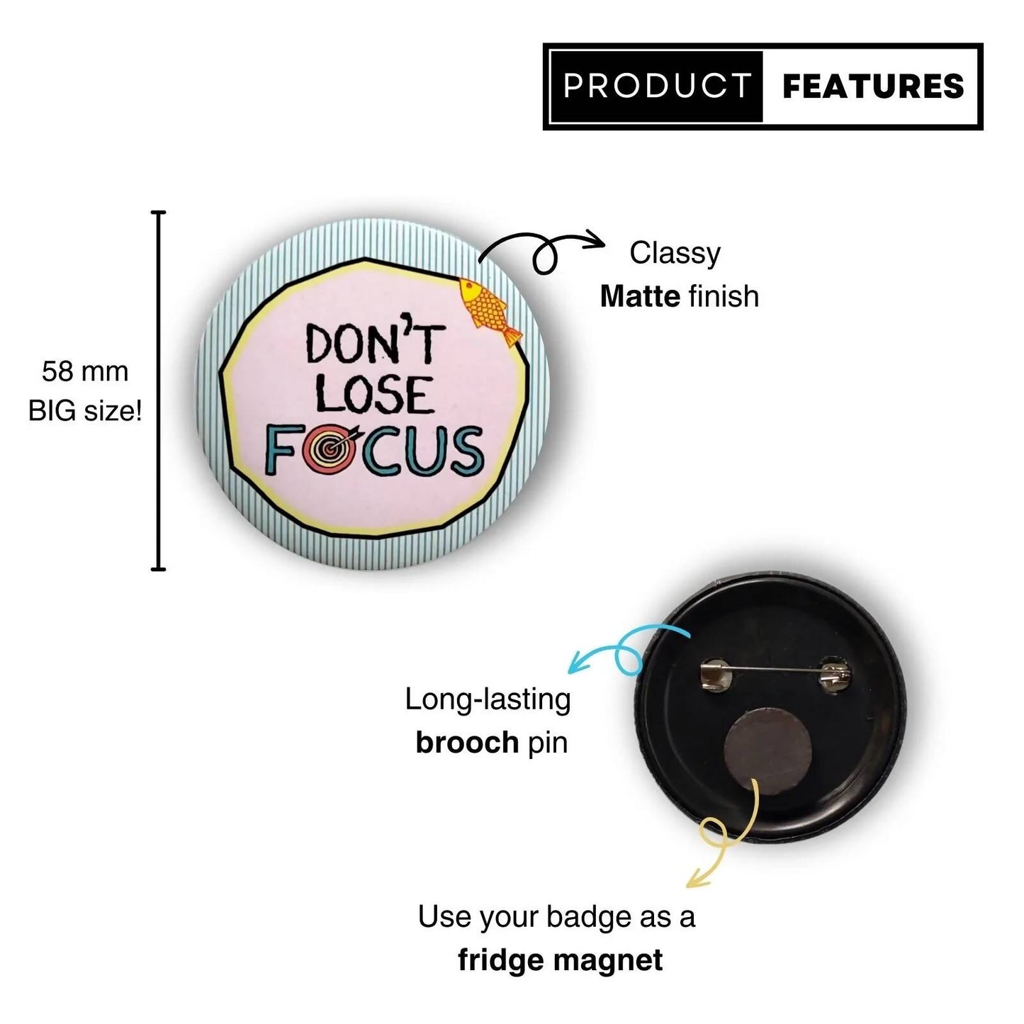 Don't Lose Focus! | Badge+Magnet