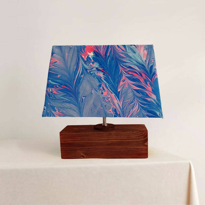 Modern Table Lamp - Marbling | Navy and Pink