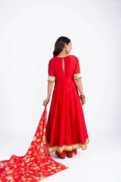 Aayat Red Anarkali Set