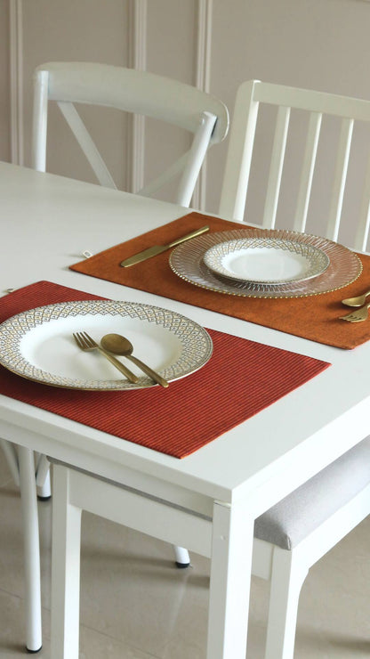 Serene Sunset Reversible & Wipeable Cotton Placemats