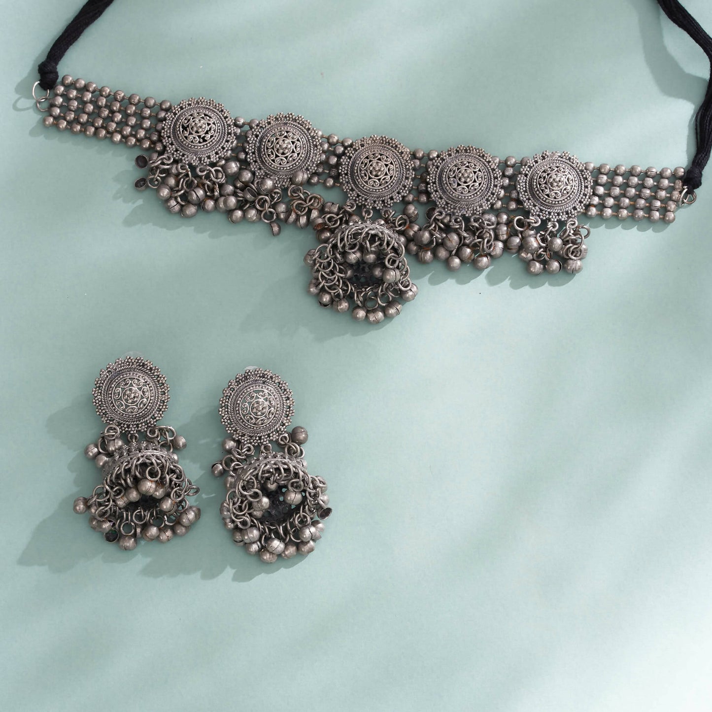 Jhumka Ghungroo Choker Set