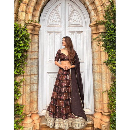 Saanjh Printed Lehenga Set