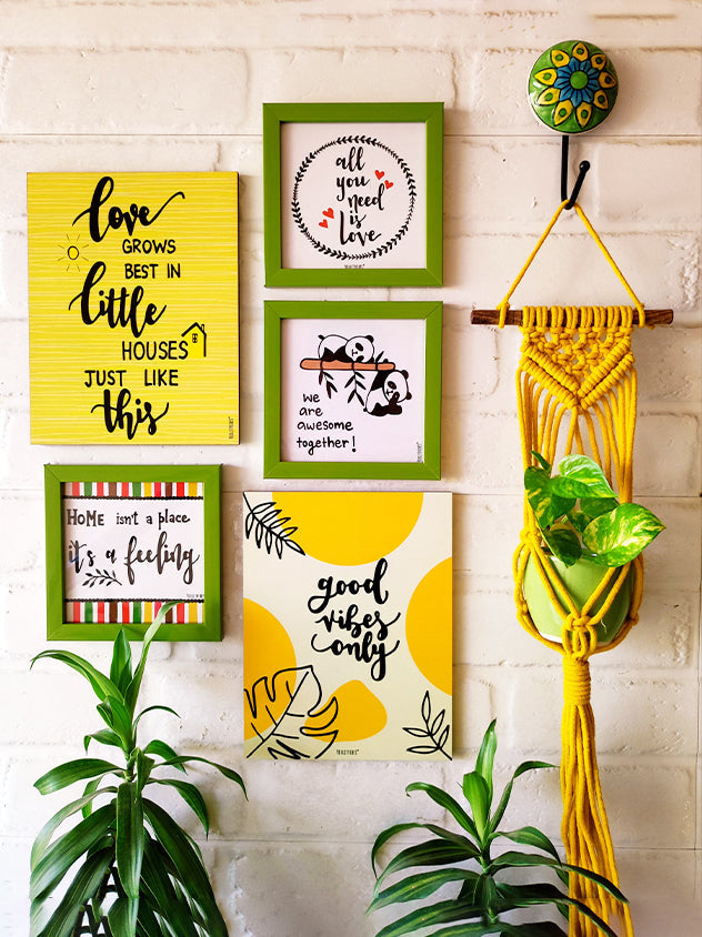 Shades Of Yellow And Green Combo | Wall Decor