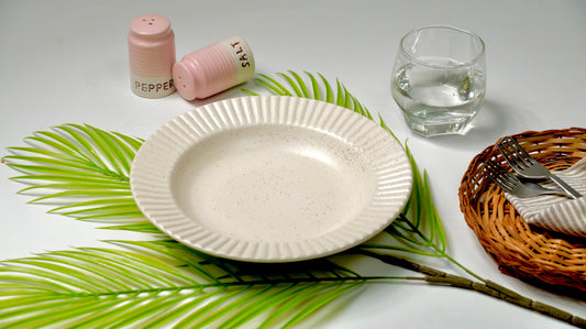 White Freckled Snack Plate