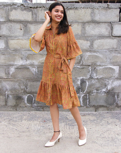 Citrus Knee Length Dress