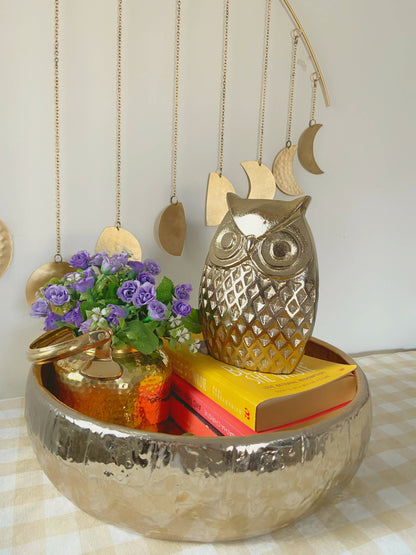 Golden Owl Figurine