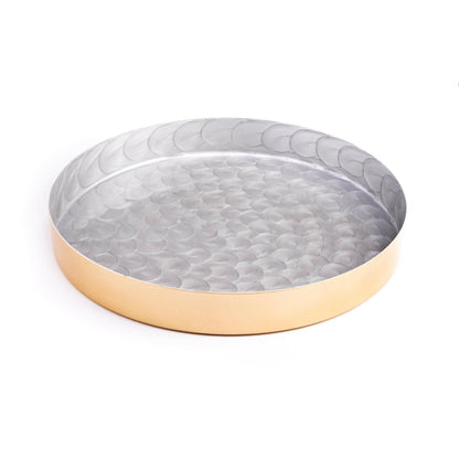 Tray Metal - Shell Grey Round