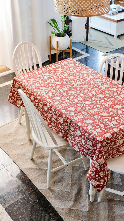 All Over Red Wipeable & Anti-slip Tablecover - RECTANGLE