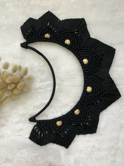 Crescent Macrame Moon Hanging