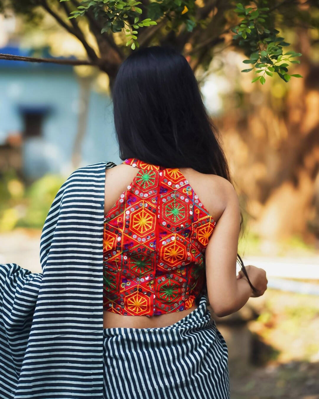 Red Rangeela Blouse