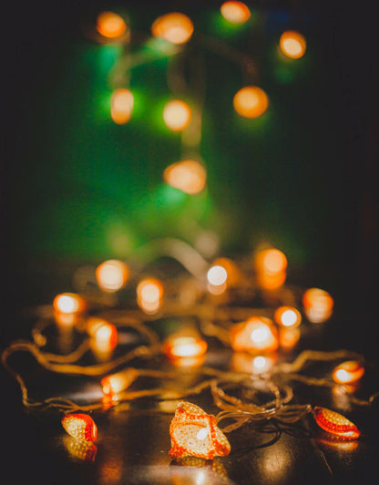 LED String Lights Orange Lily Bougainvillea