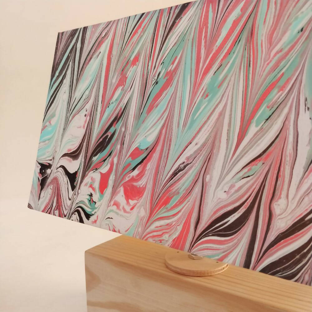 Modern Table Lamp - Marbling | Mystical Red