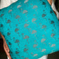 Flamingo Cushion Cover Turqouise with Gunmetal Embroidery