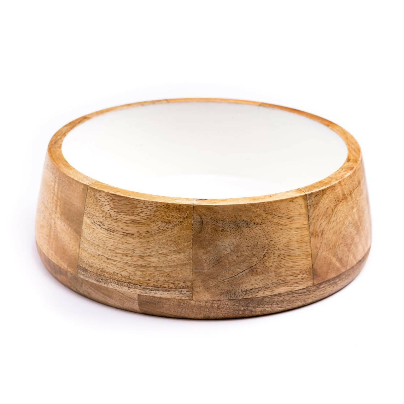 Serving Bowl Wooden White - 10"