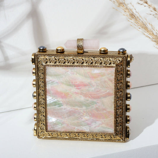 Square Mother-Of-Pearl Elegant Simplicity Clutch