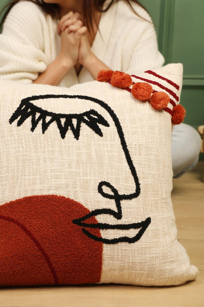 Bliss Sleep Cushion Cover - Hand Embroidered