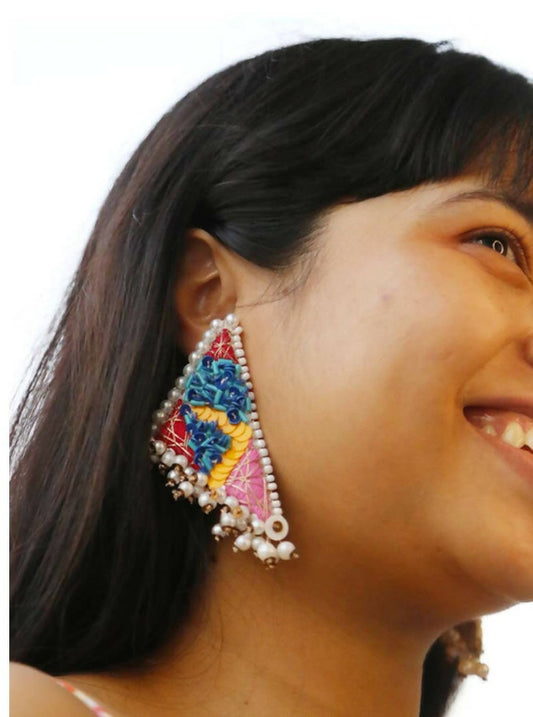 Holi Multicolor Beaded Earrings