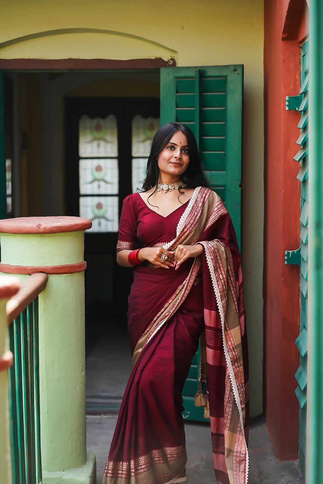 Joyful Maroon Blouse