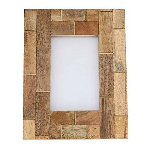 Photo Frame Wood Brass Inlay