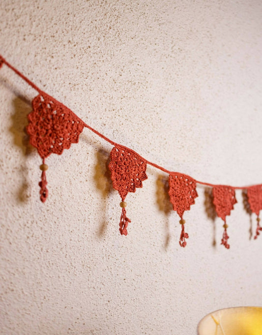 Bird Boho Bunting Rust Red