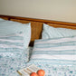 Blue And Sea Green Scattered Ethnic Bedsheet Set