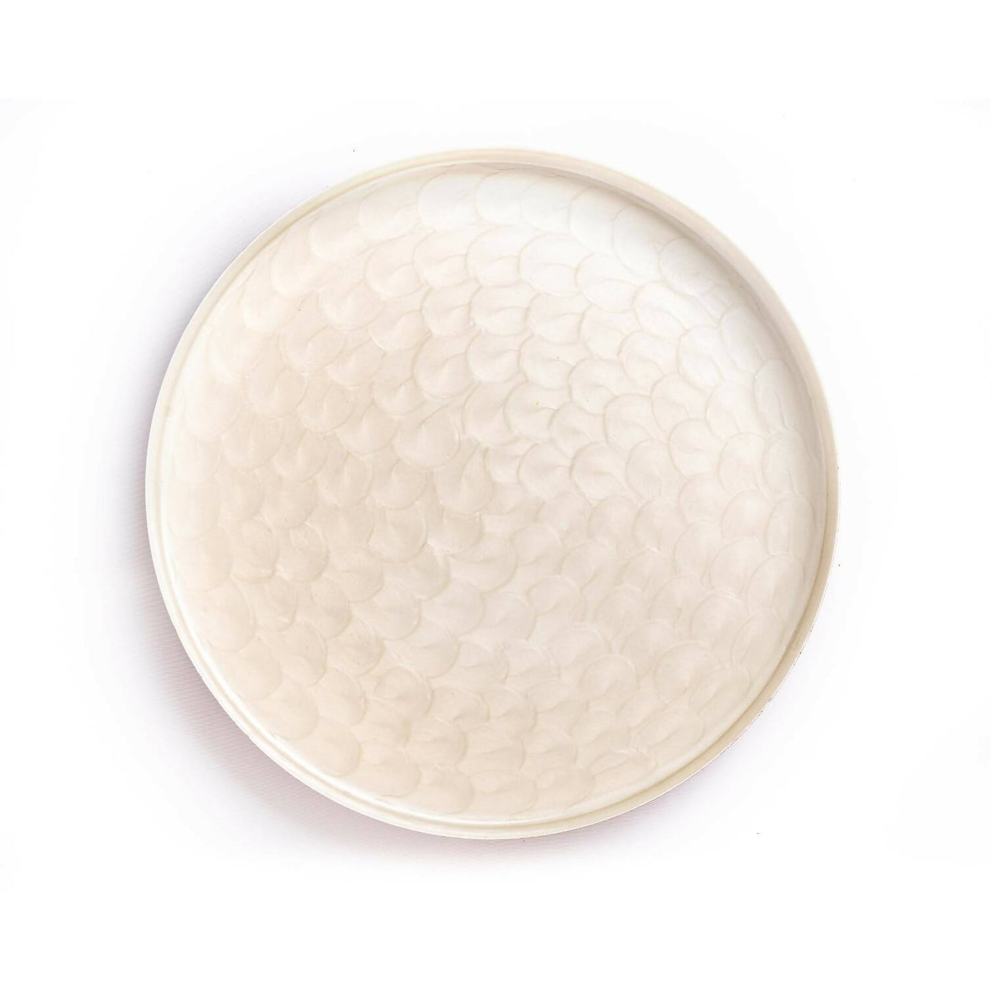 Tray Metal - Shell White Round