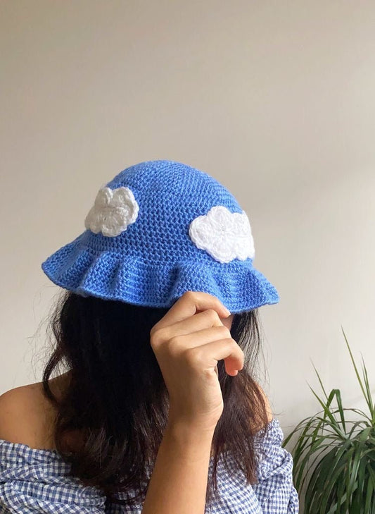 Cloud Crochet Bucket Hat