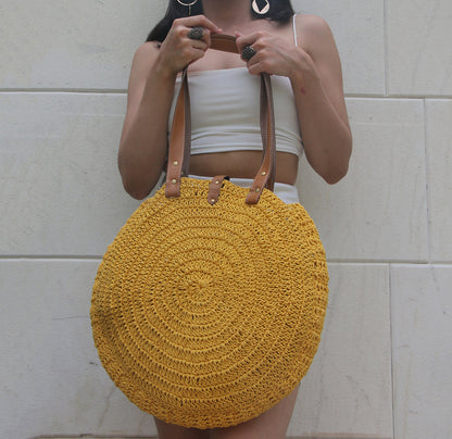 United Urbane Yellow Crochet tote bag