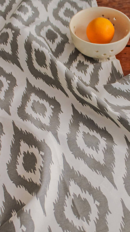 Ikat Grey Wipeable & Anti-slip Tablecover - RECTANGLE