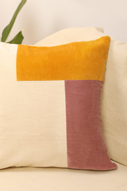 Daylight Cushion Cover - Velvet patchwork