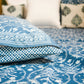 Indigo Imperial All over Printed Double Bedsheet