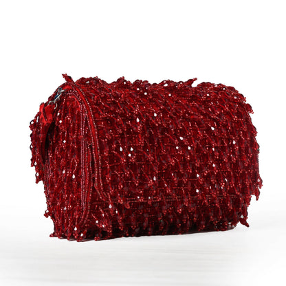 Glass Beaded Flap Bag: Timeless Elegance