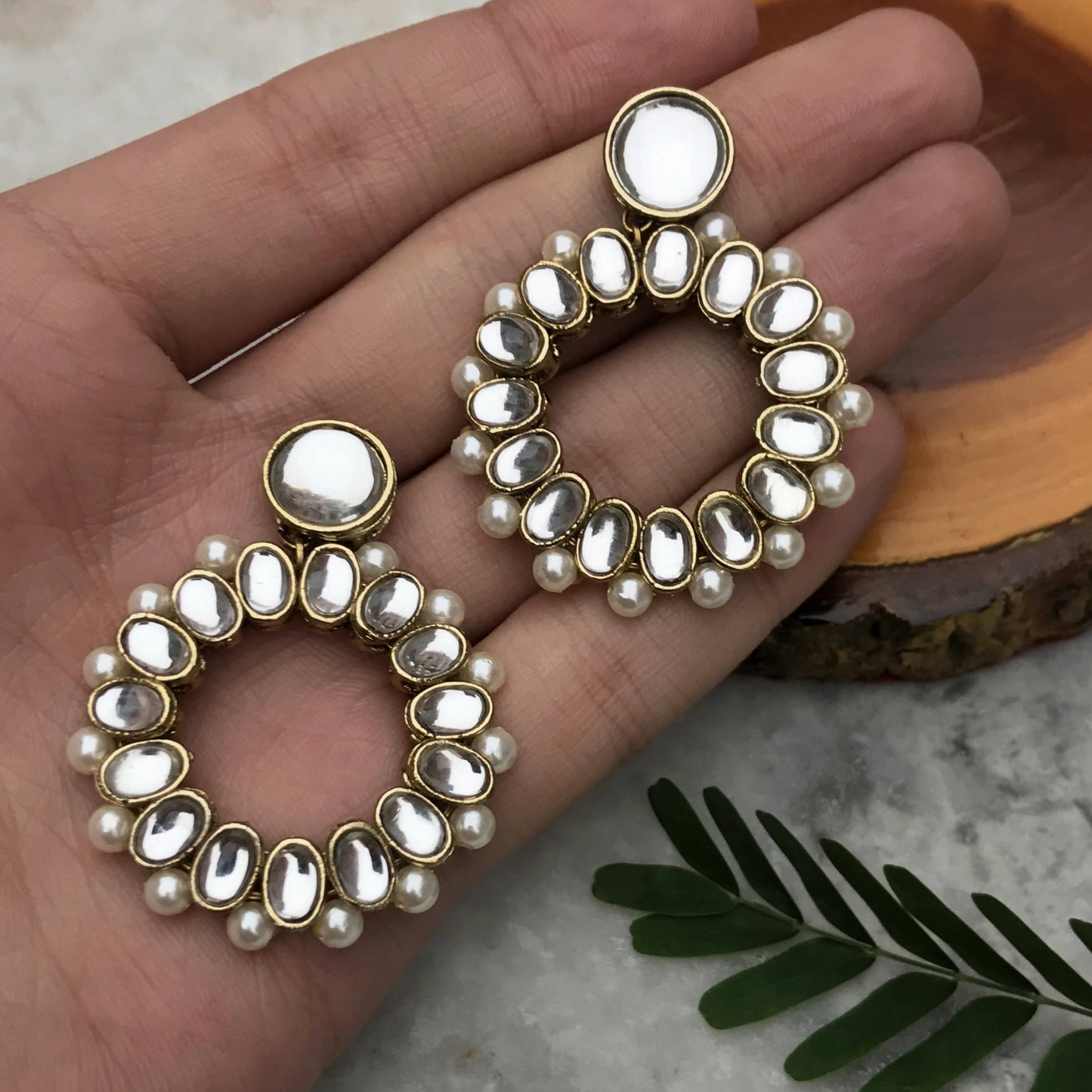 Kundan Hoops