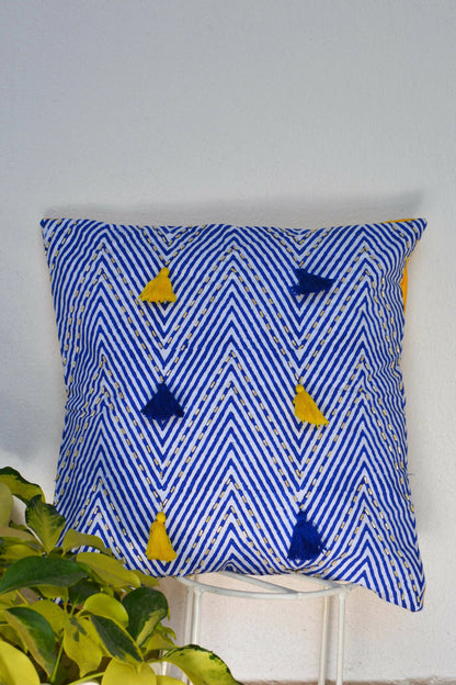 Chevron Beadwork Cushion Cover