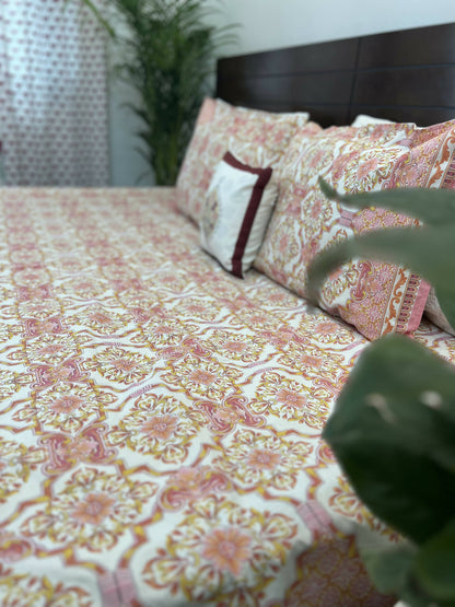 King Size | 90*108 Inches | Pink Pattern