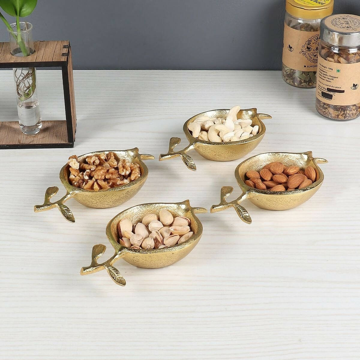 Pomegranate Shape Dry Fruits Bowl Set of 4