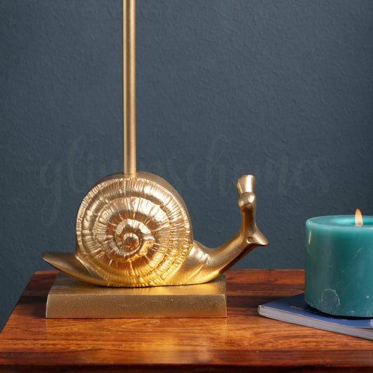 The Snail Lamp (Floral Cyan)