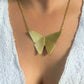 Butterfly Pendant with Chain in Brass