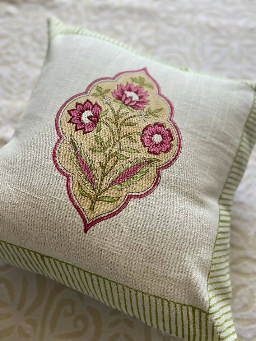 Slub Cotton Cushion Cover| Spring Spruce (Set of 2)