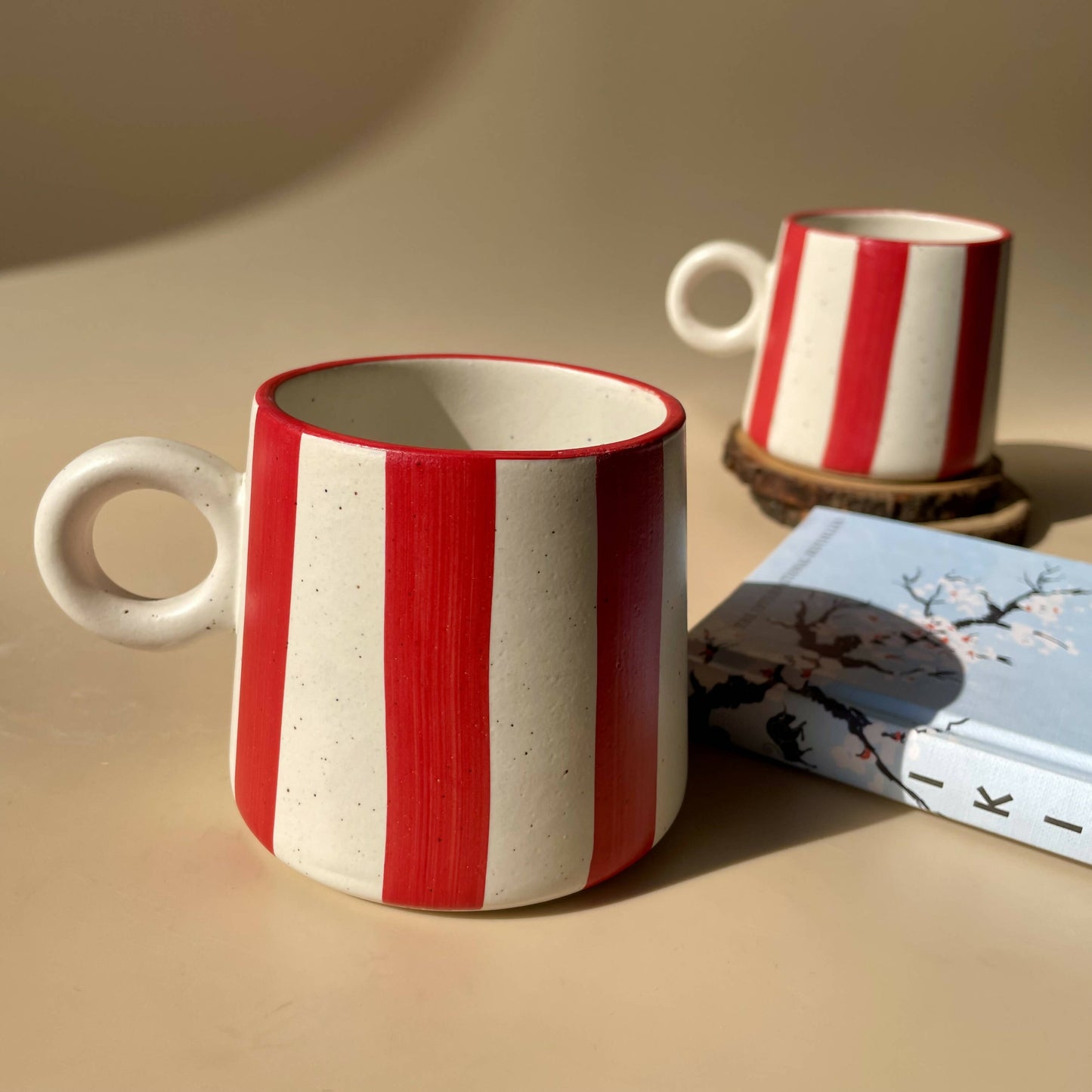 Candy Cane Mugs - Set of 2