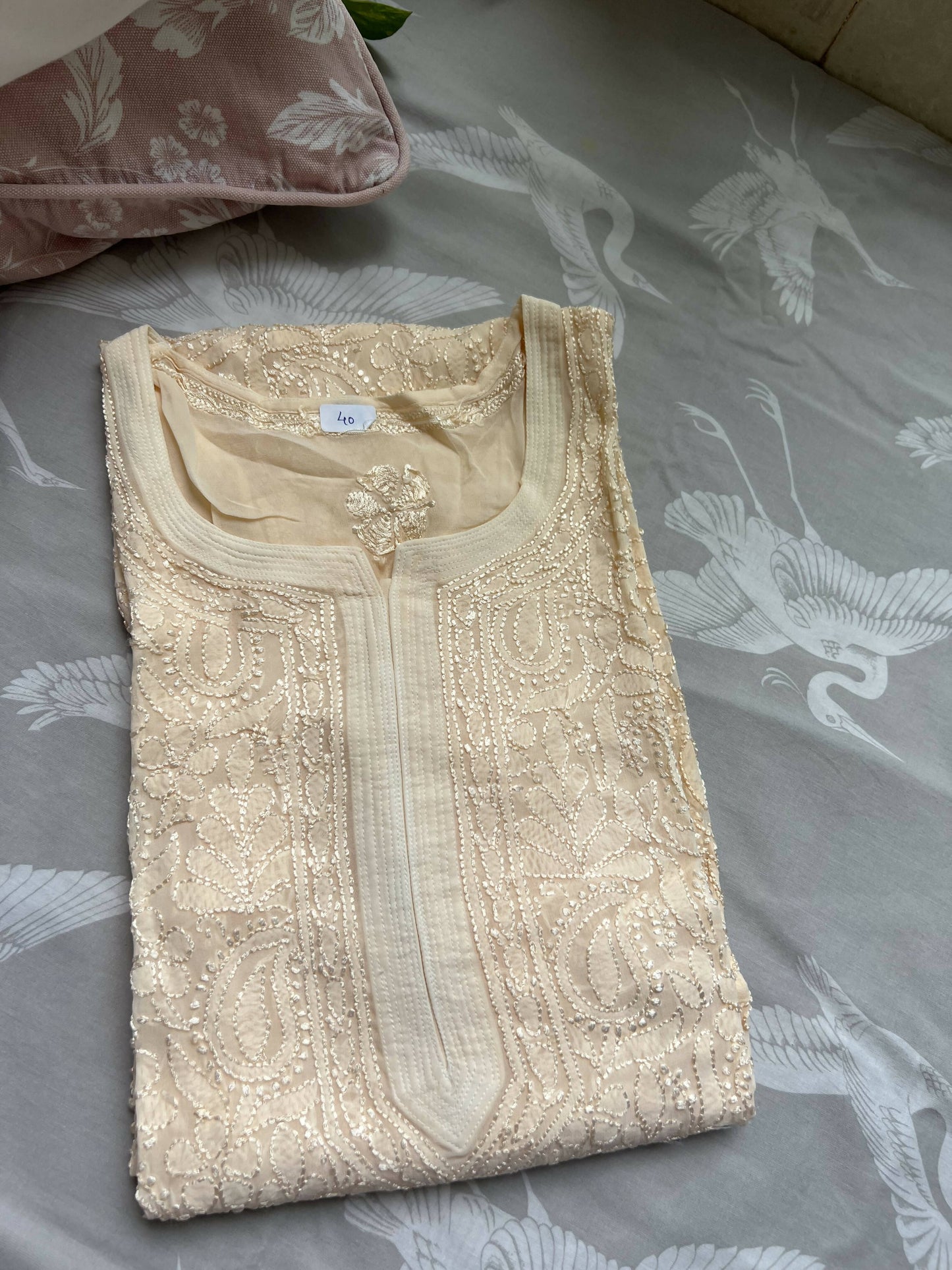 Viscose Georgette Chikankari Kurti