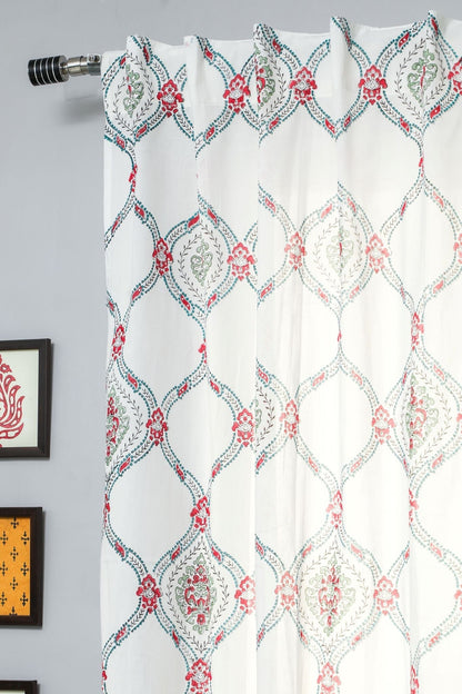 First Impression Handblock Printed Cotton Window Curtain