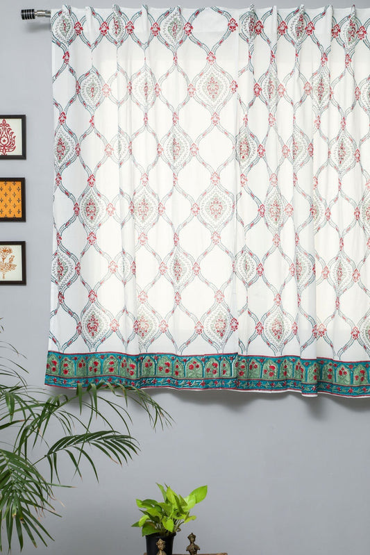 First Impression Handblock Printed Cotton Window Curtain