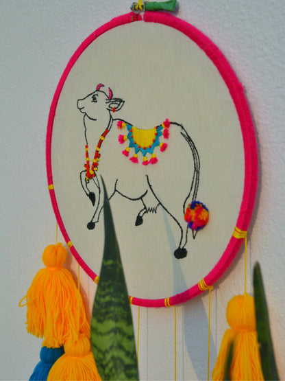 Pichwai Cow Dreamcatcher