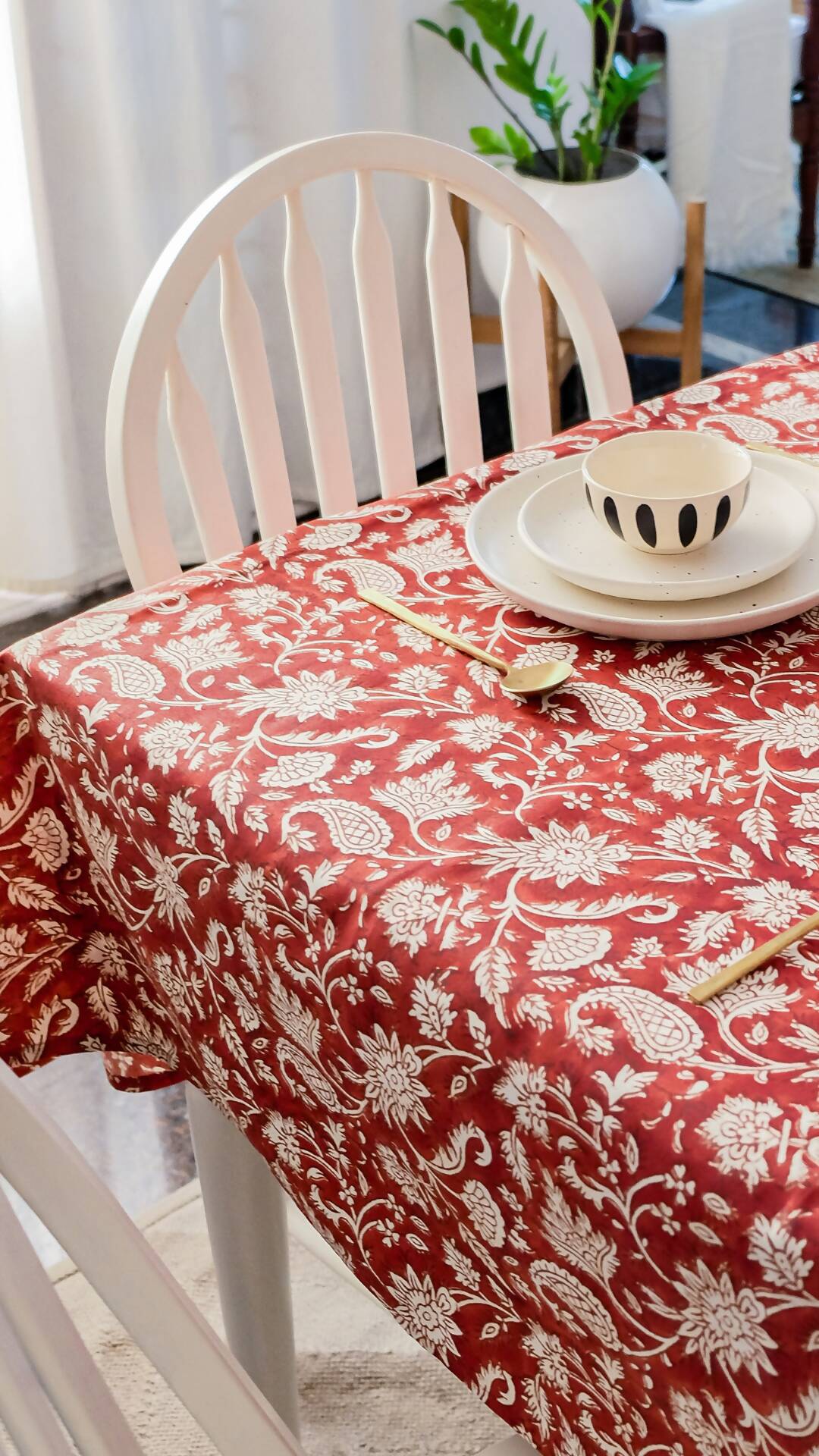 All Over Red Wipeable & Anti-slip Tablecover - RECTANGLE