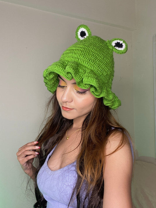 Frog Crochet Bucket Hat