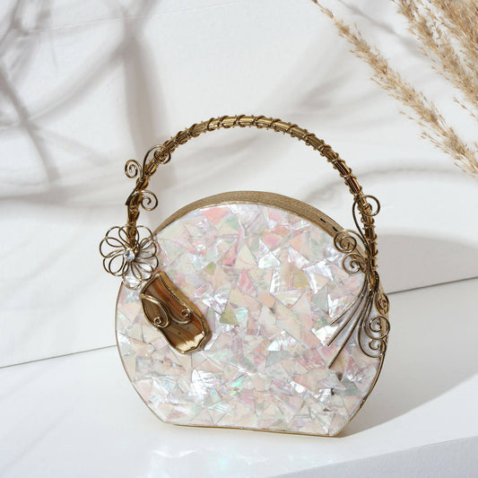 Mother of Pearl Handle Clutch Timeless Elegance