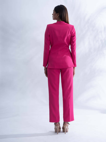 The Boss – Hot Pink Blazer With Straight Pants