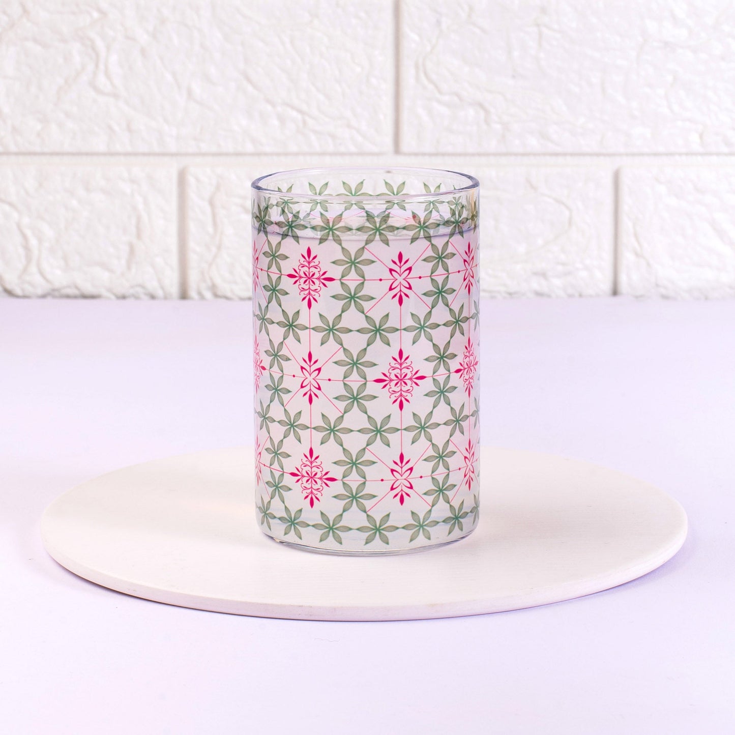 Classic Geometric Pattern Glass Tumblers