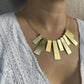 Geometric Pendants with Chain in Brass